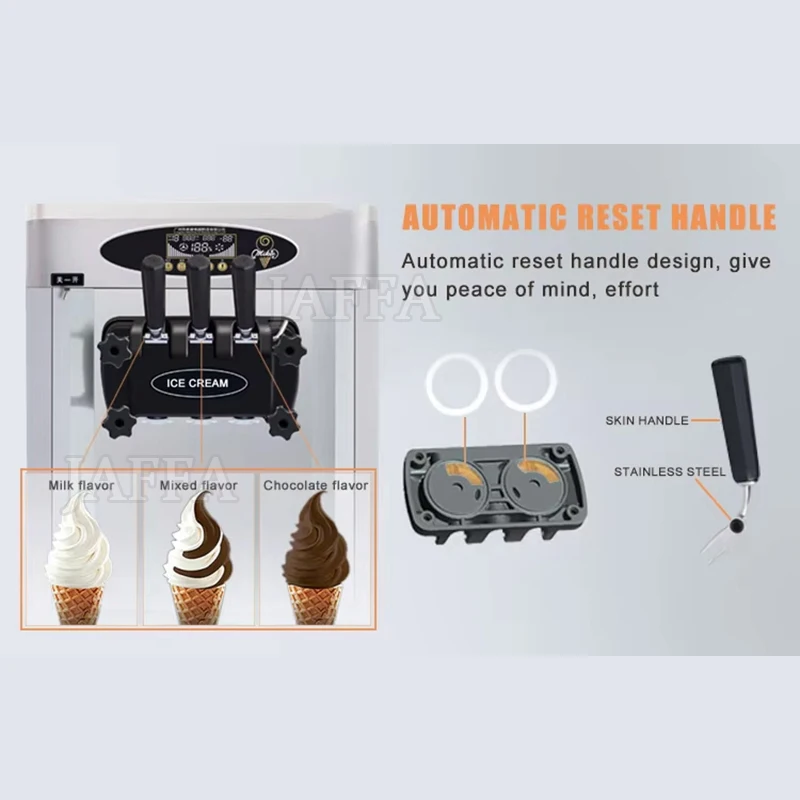 Commercial Stainless Steel High Output Desktop Vertical Yogurt Fruit Nut Milk Water Mini Cone Ice Cream Making Makers Machine