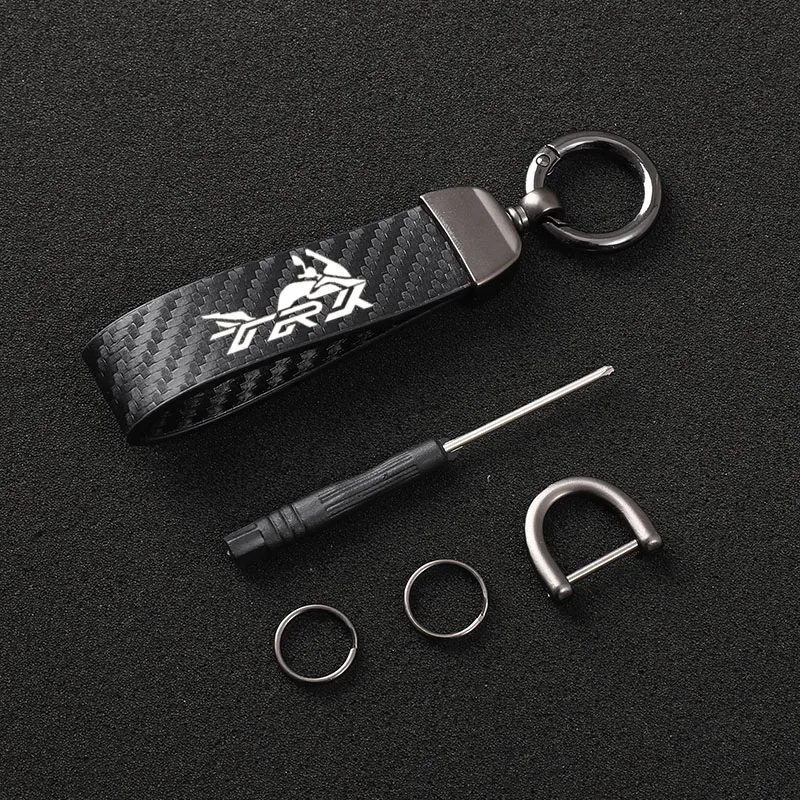 New fashion motorcycle carbon fiber leather rope Keychain key ring For Benelli TRK 502 TRK502 tkr502 motorcycle accessories