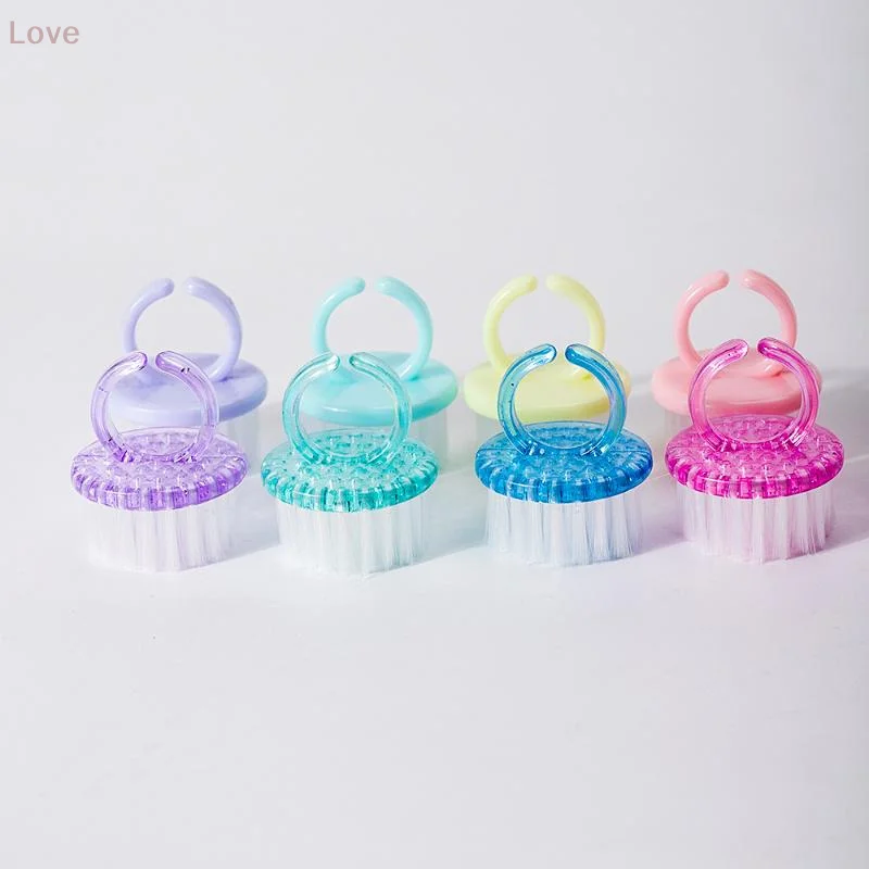 البلاستيك فرش الأظافر مسمار اليد تنظيف التفاصيل تنظيف فرشاة مزيل الغبار الأنظف مسمار الفن مانيكير إهاب انتهازي طقم أدوات #2