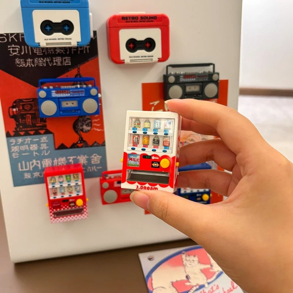 

Miniature Vision Chart Light Sign Fridge Magnets Dollhouse Vending Machine Magnetic Sticker for Refrigerator DIY Home Decoration