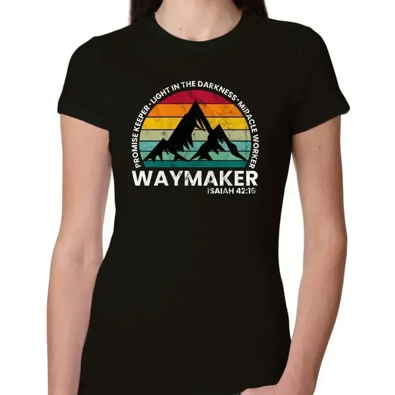 Waymaker Miracle Worker Promise Keeper Inspirational Faith Women Slim Fit Junior