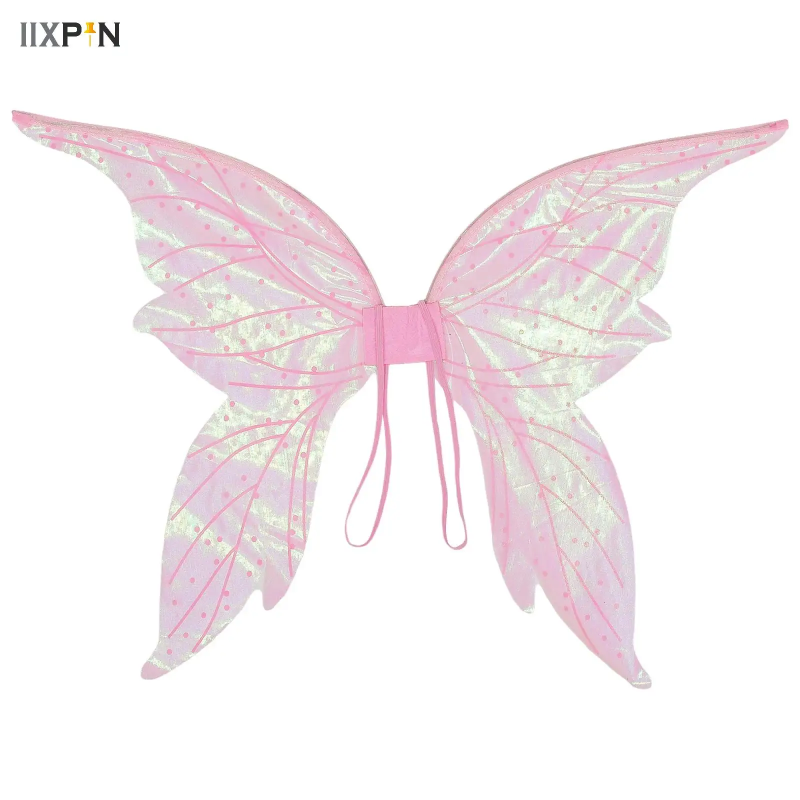 Butterfly Fairy Wings para adultos e crianças, Polka Dot Gradient, Sheer Irregular Wings, Flower Elf Angel Wing, Halloween Cosplay Props