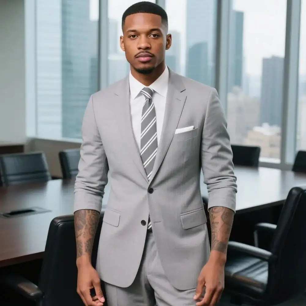 

Terno preto masculino de alta qualidade, slim fit, luxuoso e elegante, terno de negócios, roupas da moda para casamento, conjunt