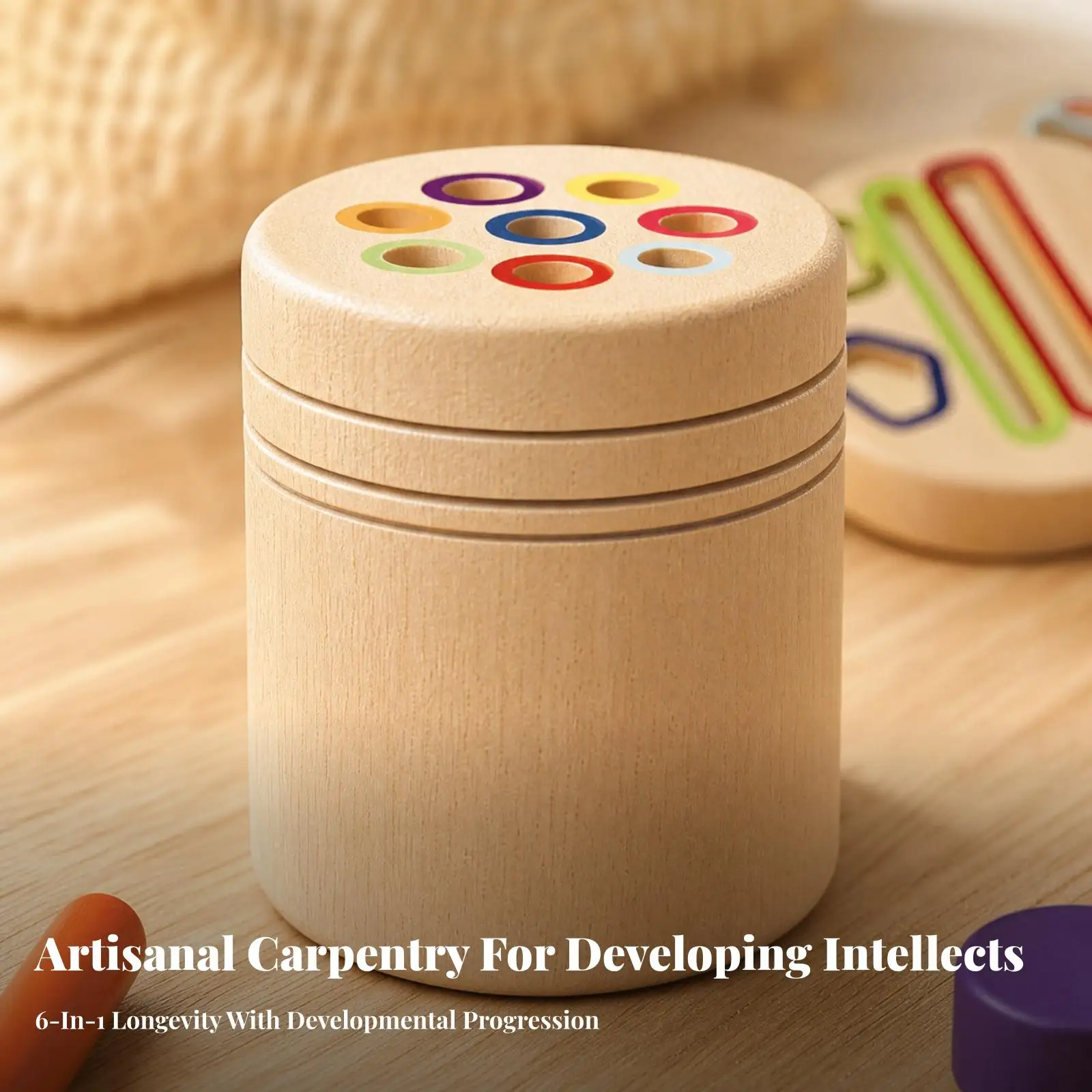 Wooden Educational Sorter Toy for Children Color Shape Recognition Cognitive Play Set