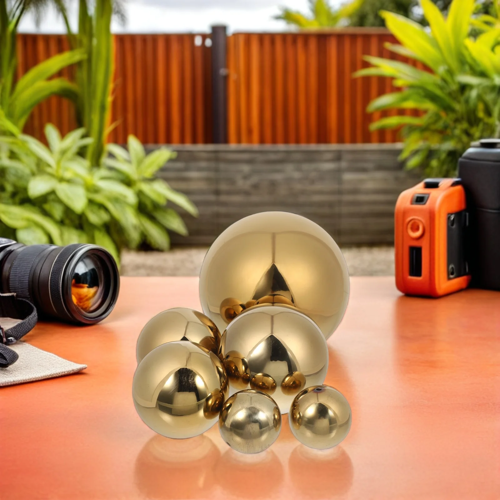

6Pcs Stainless Steel Mirror Sphere High Durability Outdoor Reflective Gazing Globes Garden Hollow Globes Yard Ornament
