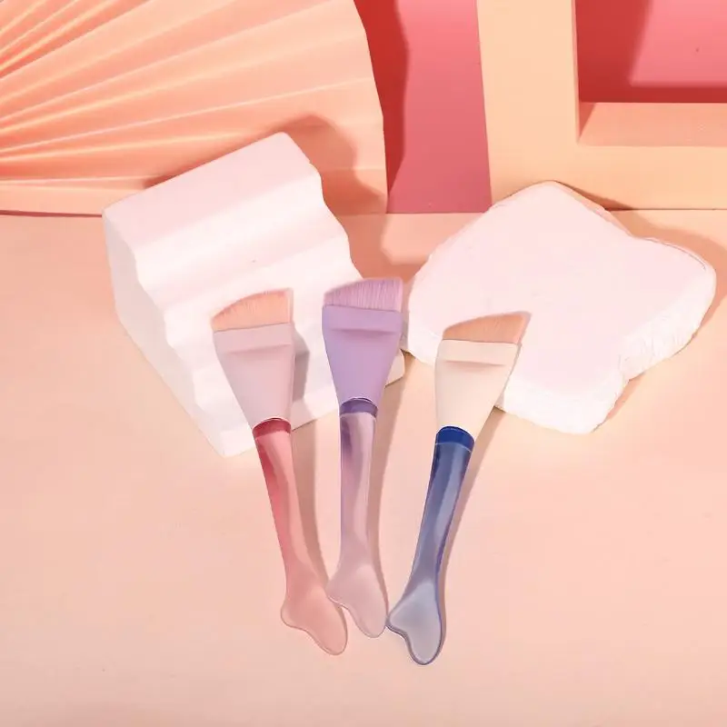 1PC Pennello per fondotinta Pennelli per trucco Pennello per contorno viso leggero e sottile Pennello per contorno piatto Pennelli per trucco per fondotinta in crema