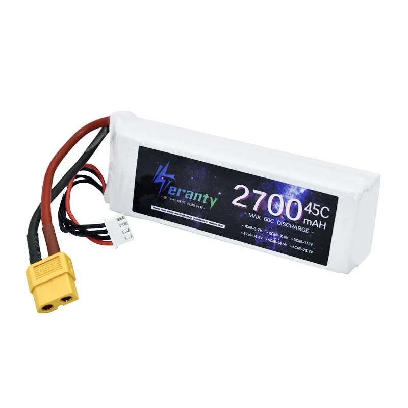 LiPo Battery 2700mAh 11.1V 3s 45C For RC Drone Helicopter Aircraft Quadcopter Cars With T JST XT30 XT60 Plug 11.1V 3S Battery