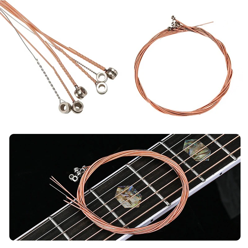 1/2Set Replacement Guitar Strings Durable Acoustic Guitar String Musical Instrument Repair Parts Guitars Gadgets Accessories ZYF