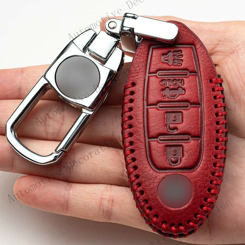 Z+ For Nissan Altima Sentra Leaf Versa Leather Key Case Cover Remote Fob Bag Shell