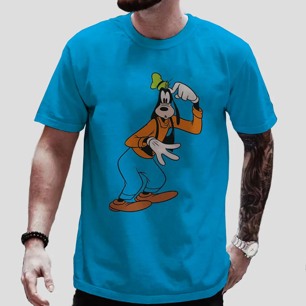 Summer Kids T Shirt Disney Goofy cartoon print Short Sleeve Streetwear Oversized Tops Casual Outfits Fashion Men's Tee Boys Top