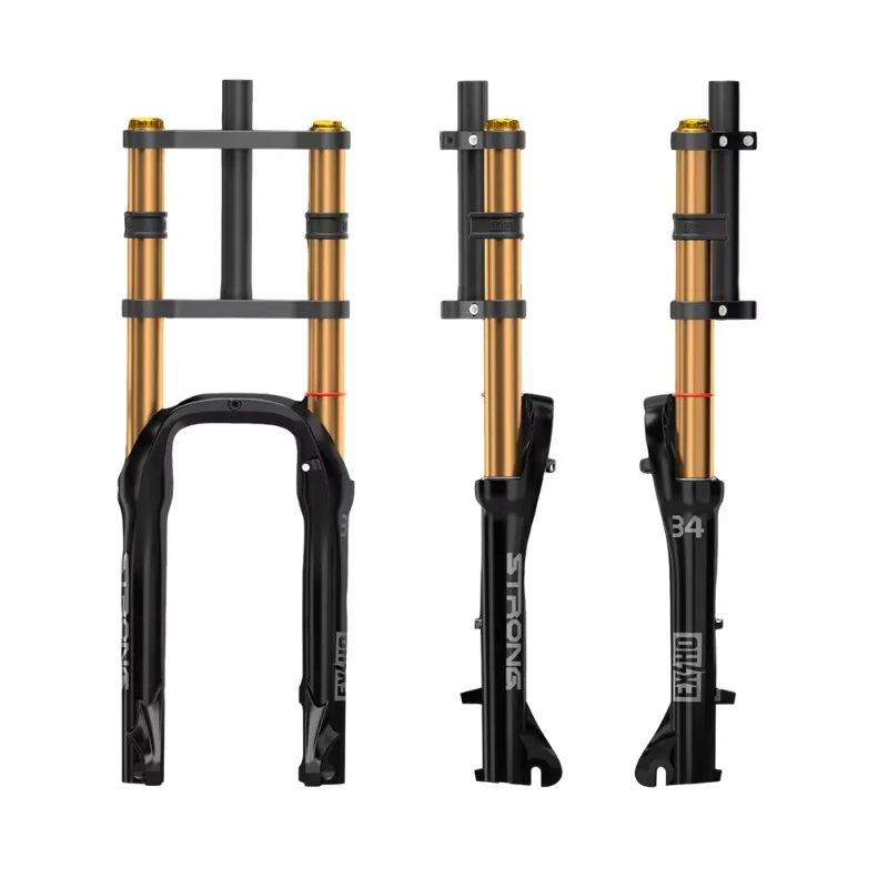 EXSHO Double Crown Air Spring Downhill Bicycle Fork Hydraulic Lock‑Out 20/26 Inch MTB Air Suspension Front Fork
