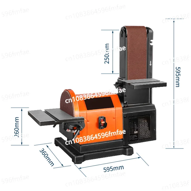 900w Abrasive Disc Sanding Belt Machine High-power Sanding Machine Desktop Woodworking Grinding Wheel Sanding and Polishing