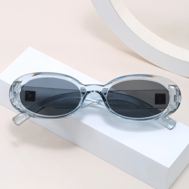 2 قطعة حزمة موضة البيضاوي النظارات الشمسية النساء الفاخرة ظلال سوداء UV400 الرجال فاسق العلامة التجارية نظارات شمسية في الهواء الطلق الدراجات نظارات للجنسين #2