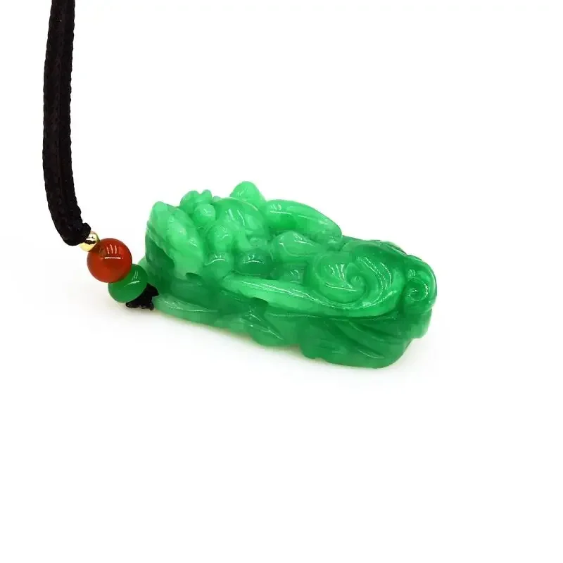 Burmese Jade Pixiu Pendant Gifts for Women Luxury Necklace Natural Charm Talismans Jadeite Men Jewelry Choker Necklaces Green