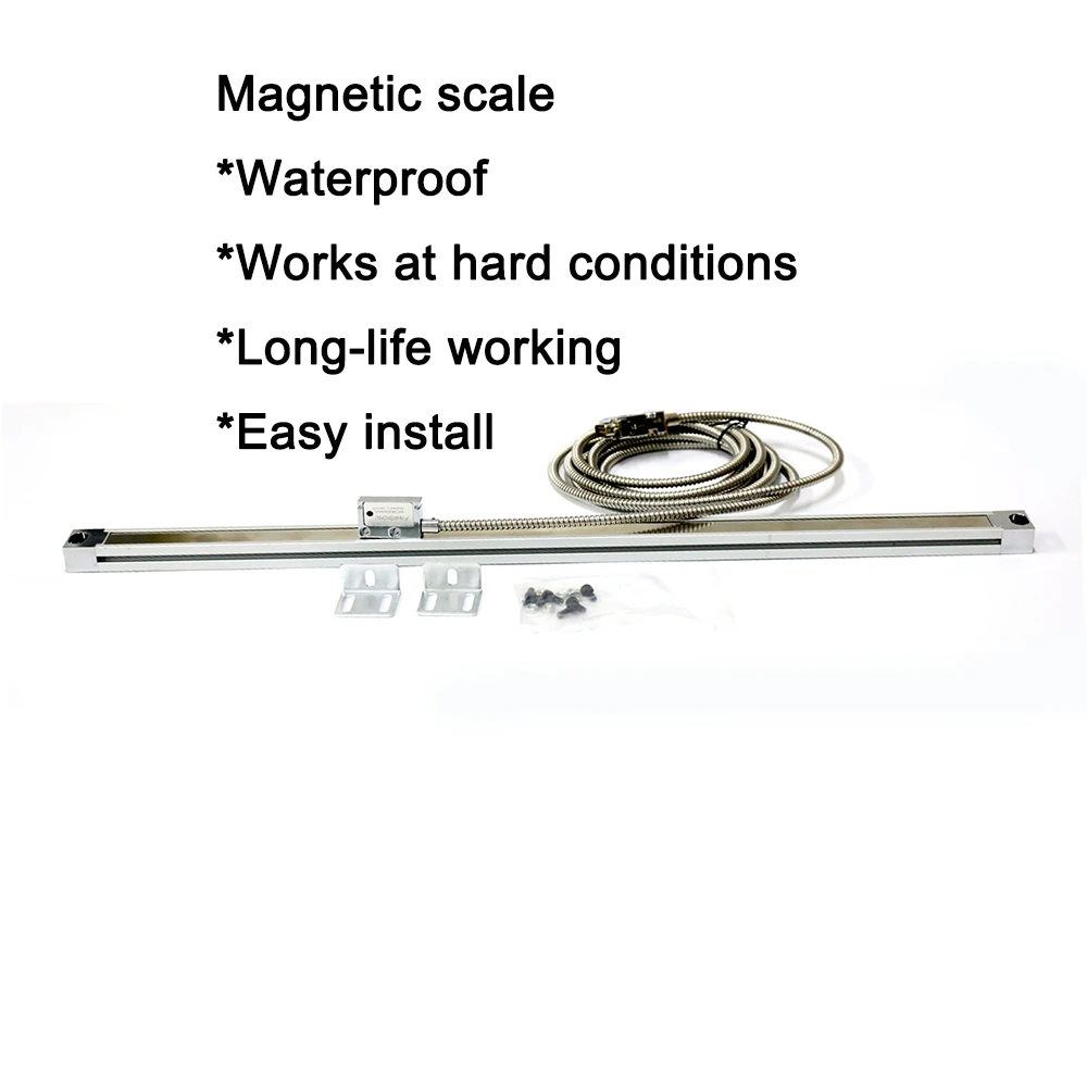 Escala Magnética Ip67 de Alta Precisão Codificador Linear Magnético Usado para Moedor de Torno Carpinteiro 5006000 mm Comprimento de Trabalho 5um 500-6000 mm