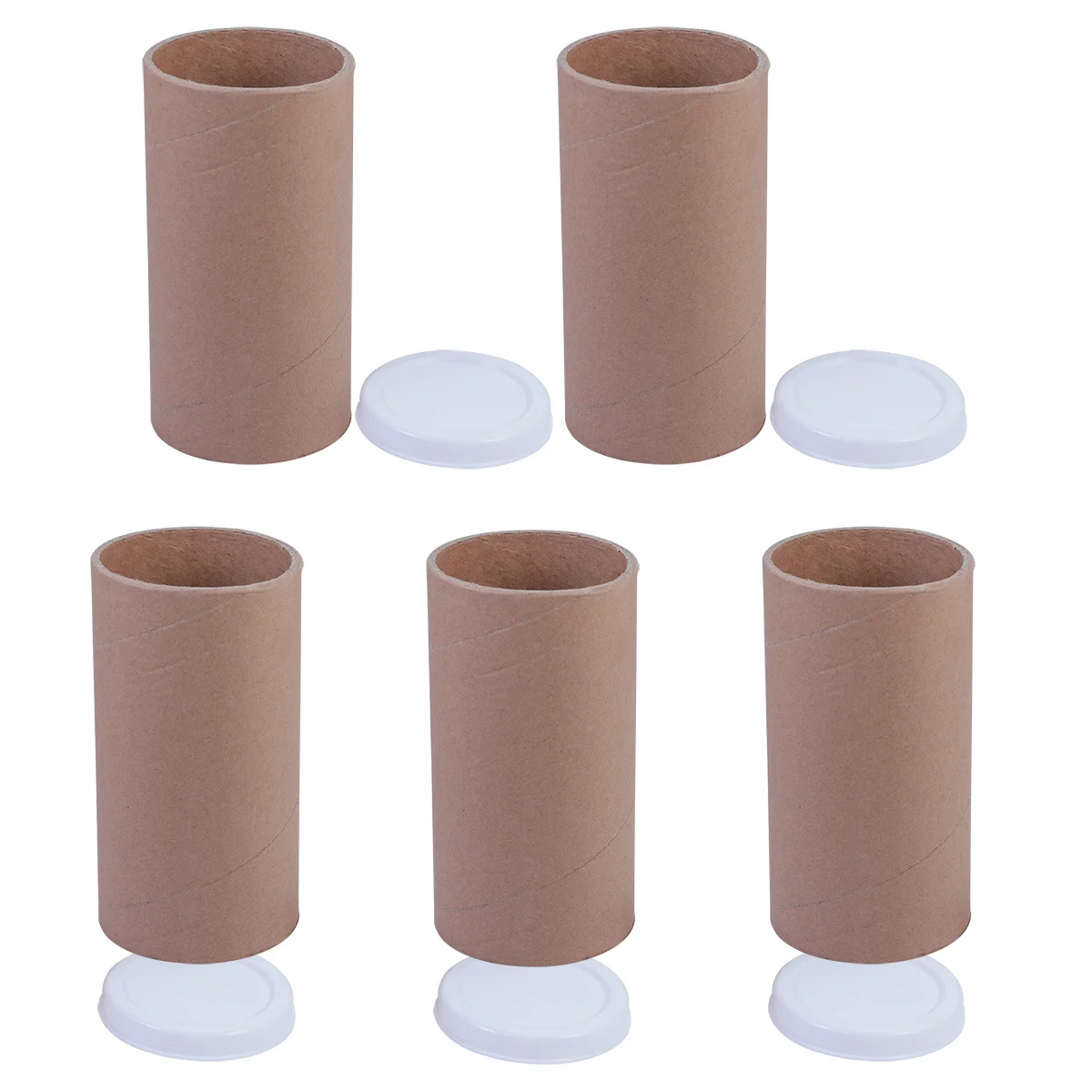 Conjunto de tubos de papel kraft, 5 peças, tubos de correio para armazenamento de colmeia, desenhos, documentos, rolos de envio resistentes