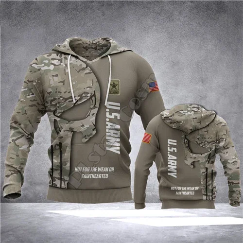 Veteran Military Army Suit Soldier Camo Autumn Pullover NewFashion Tracksuit 3DPrint Men/Women Casual Hoodies