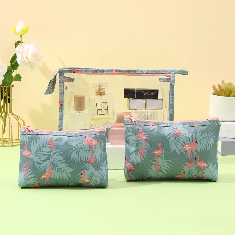 

Fashionable PVC waterproof cosmetic bag Large capacity multifunctional toiletry bag Printed portable makeup bag storage bag