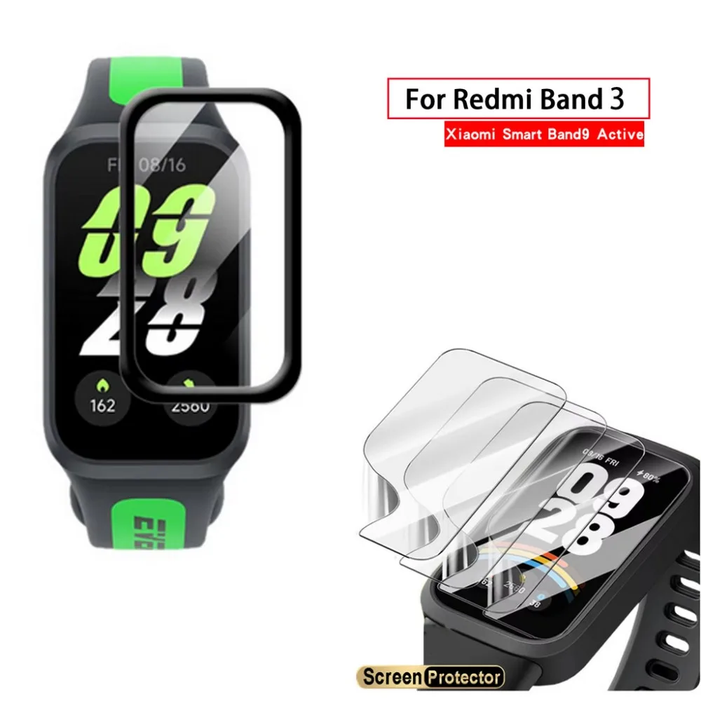 For Redmi Band 3 Xiaomi Smart Band 9 Active Soft TPU Film and PMMA Screen Protector