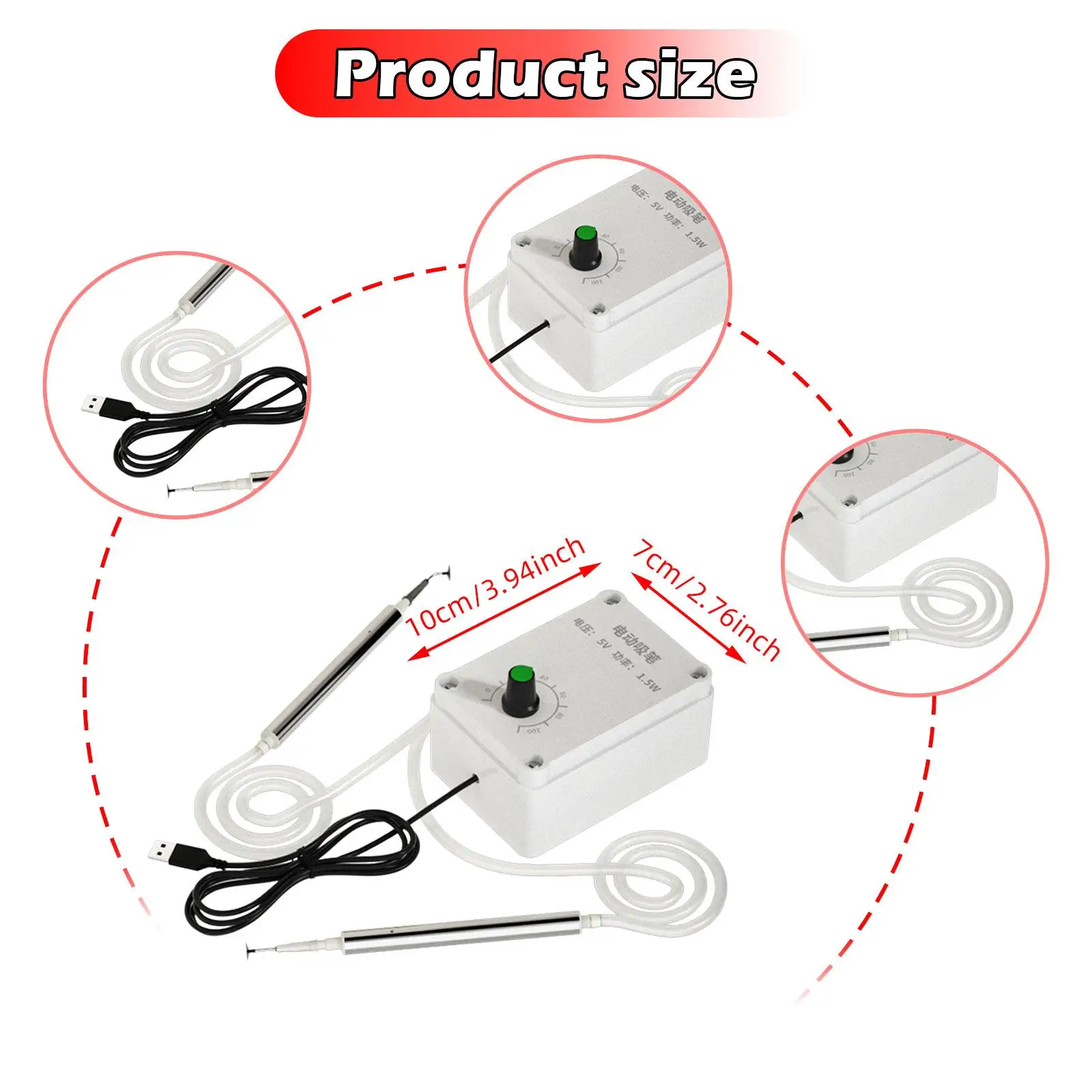 Vacuum Sucking Pen Desoldering Pump for Disassembly Components Cleanings