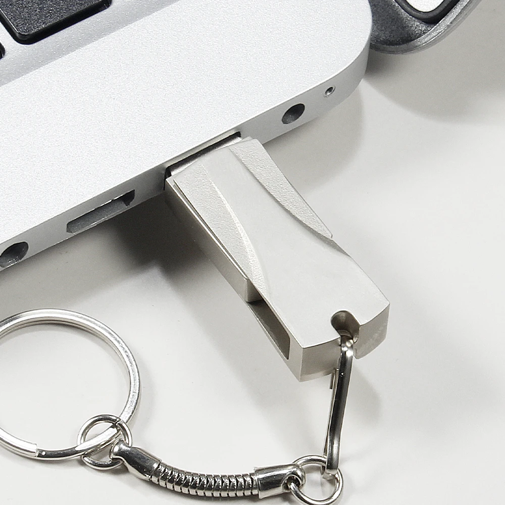 Rotatable Metal USB 2.0 Flash Drives 128GB Waterproof Pen drive with Free key ring 64GB Memory stick 32GB 16GB U disk for Laptop