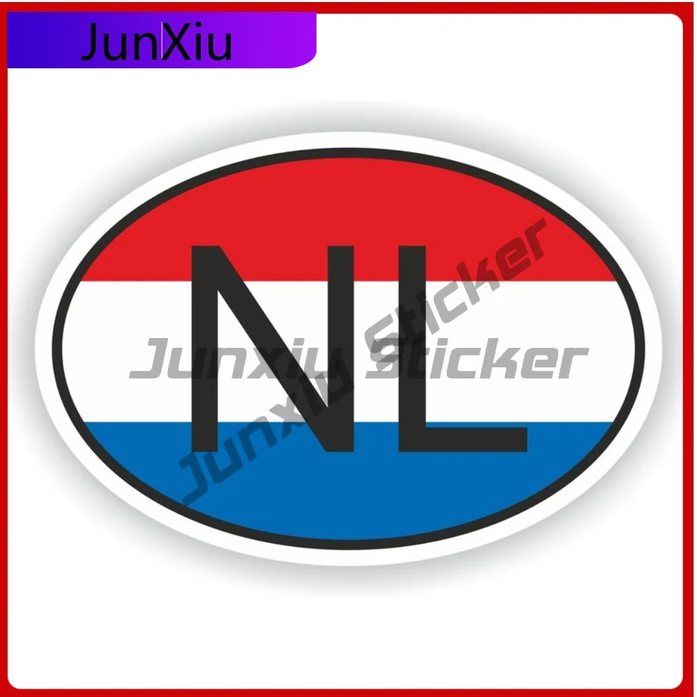 

The Netherlands NL Country Code Cute Bumper Laptop Waterproof Exterior Parts Vinyl Decal For Car Truck SUV Window Bumper Laptop