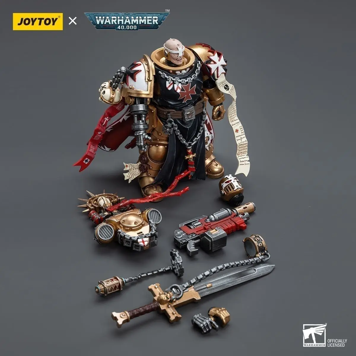 Tersedia JOYTOY Warhammer 40K 1/18 Figur Aksi Black Templar High Marshal Helbrecht Anime Action Figure Model Mainan Hadiah Boneka