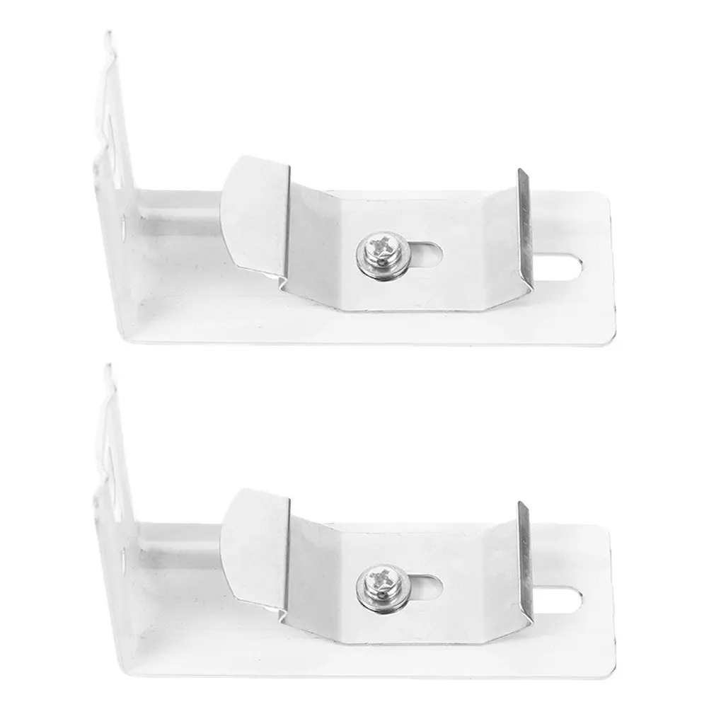 

2Pcs Vertical Blind L Shape Metal Brackets Sturdy Curtain Mount Bracket for Vertical Blind Headrail and Curtain Rods