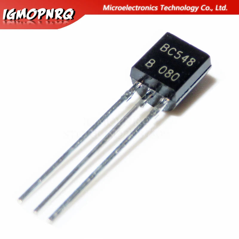 100 pz BC548B BC548 TO-92 transistor bipolari-BJT NPN 30vcbo 30 vceo 800mA 625mW Trans nuovo originale