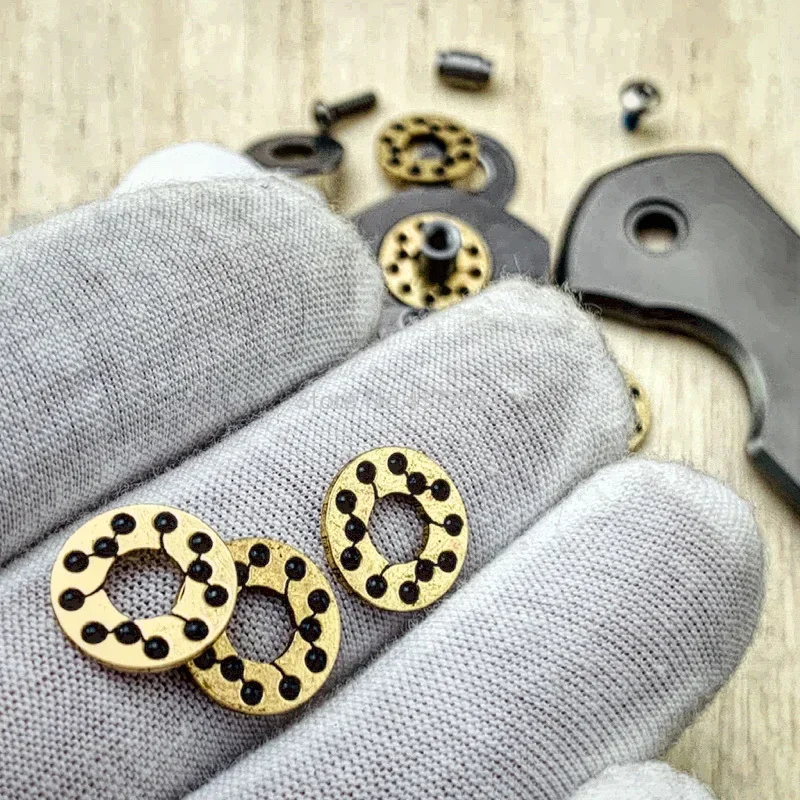 10 Pcs / Lot DIY Knife Ceramic Ball Bearing Quick Opening Tools Knives Bearing Copper Brass Protection