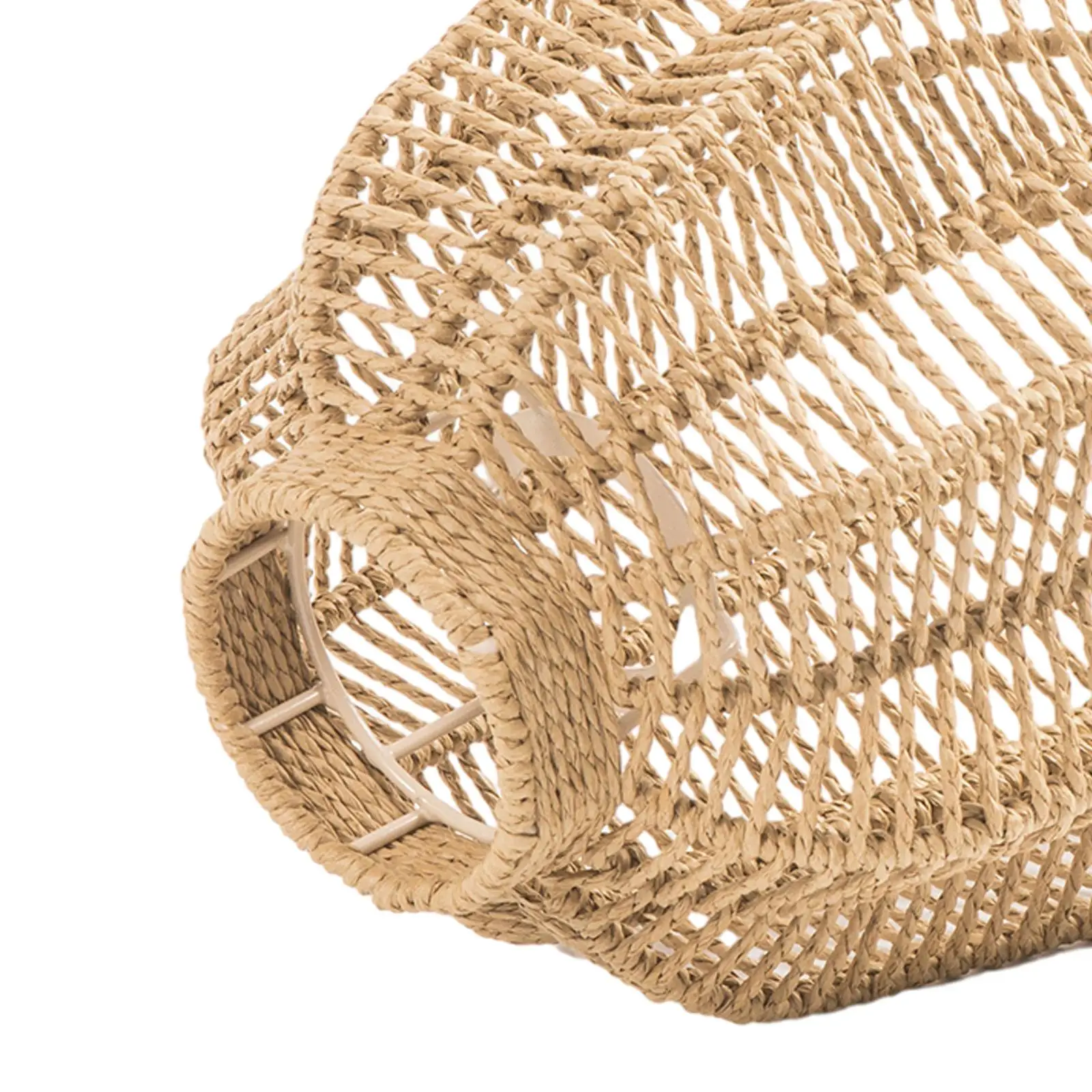 Handwoven Pendant Lamp Shade Pendant Light Cover Simple Woven Pendant Lampshade Light Fixture for Office Kitchen Restaurant