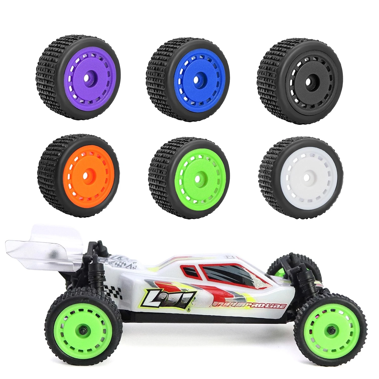 

WLtoys 244016 Losi 1/24 Micro-B 1/28 Losi Micro-T Запасные части для радиоуправляемых автомобилей Внедорожная шина Ступица колеса