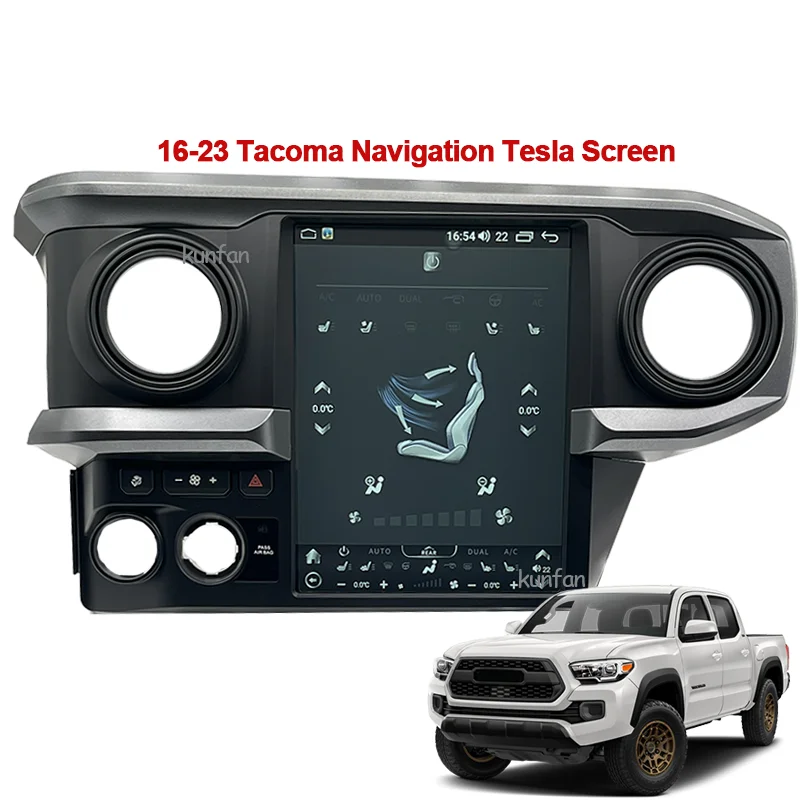 

8g 128g Android Tesla Style Radio Вертикальный экран для Toyota Tacoma 2016 2021 2023 Видеоплеер Авто Стерео 4G GPS Навигация