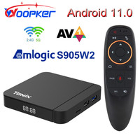 Woopker Android 11 TV Box Tanix W2 Amlogic S905W2 2GB 16GB Support 4K H.265 AV1 Dual Wifi HDR 10+ Media Player TVBOX Set Top Box