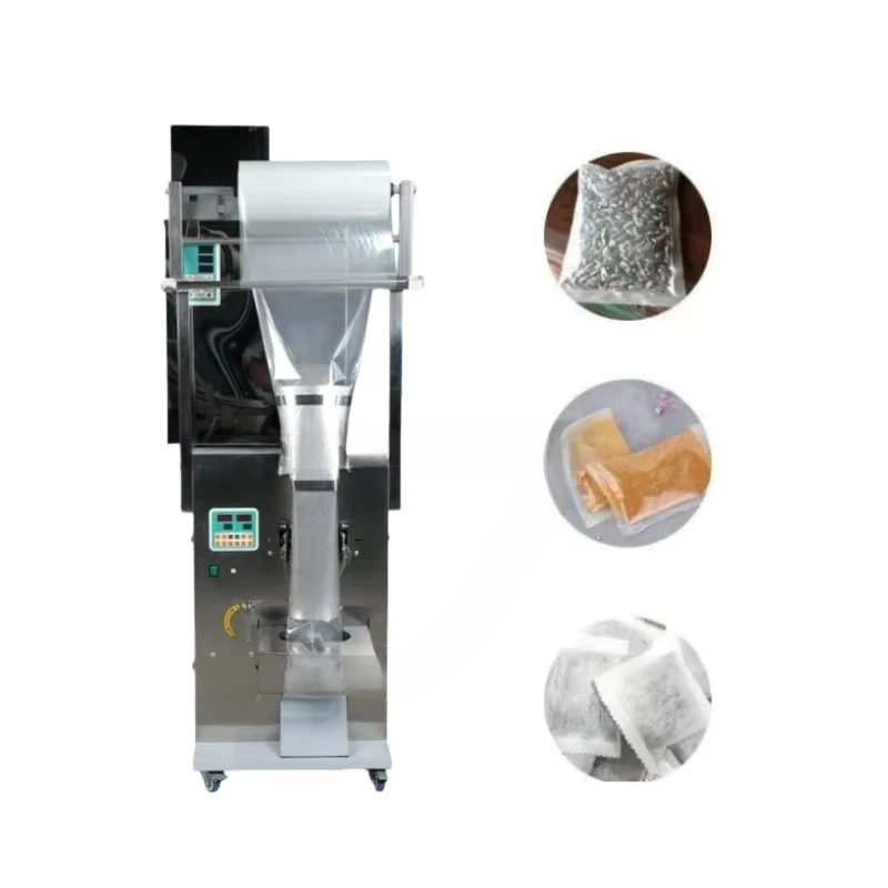 5-500g Electric Back Seal Packaging Machine, 5-18bags/min Filler for Grains, Powders, Nuts, Feed, Fertilizer, Spices, Snacks