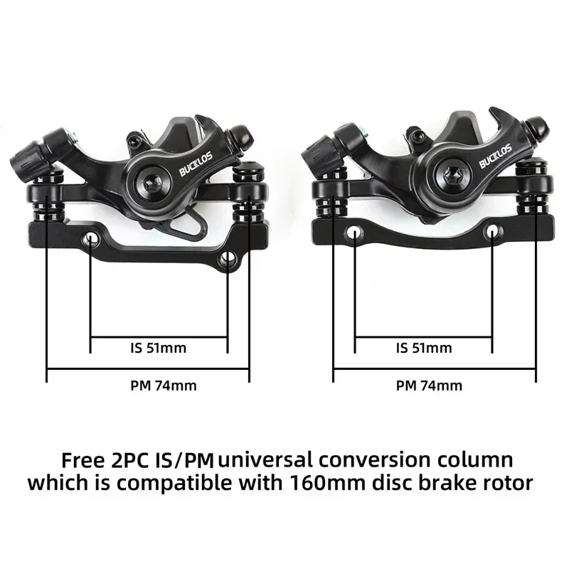 Bicycle Brake Set Mechanical Brakes Mountain Bike Front Rear kit With 160mm Disc Rotors Built-in Brake Pad Cycling Double Brake