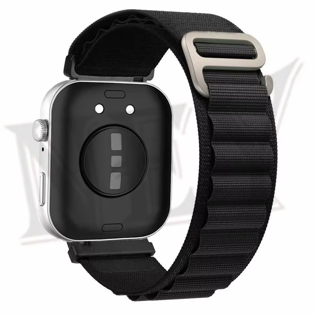 Nylon Loop Band Replacement Strap for Huawei Watch Fit 3 Fit 2 G Hook Buckle Double Layer Woven Wavy Elastic Inner Sport Durable