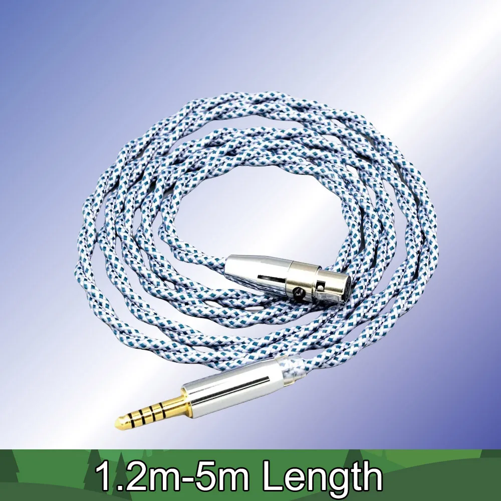 كابل سماعة الأذن لـ AKG K371BT Beyerdynamic DT177x GO Pioneer HDJ-X10 Sennheiser HD490 Pro 99% مزيج الفضة النقية الجرافين 8678