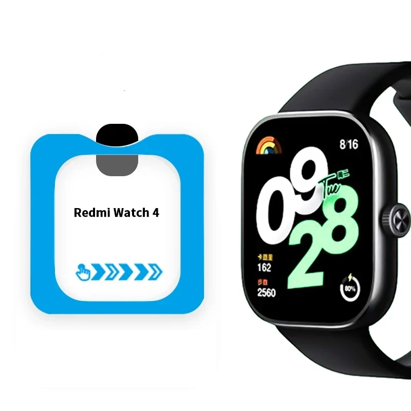 กระจกนิรภัยสำหรับ redmi Watch 4ป้องกันรอยขีดข่วนป้องกันหน้าจอสำหรับ redmi Watch 4วินาทีฟิล์มป้องกันการติดตั้ง