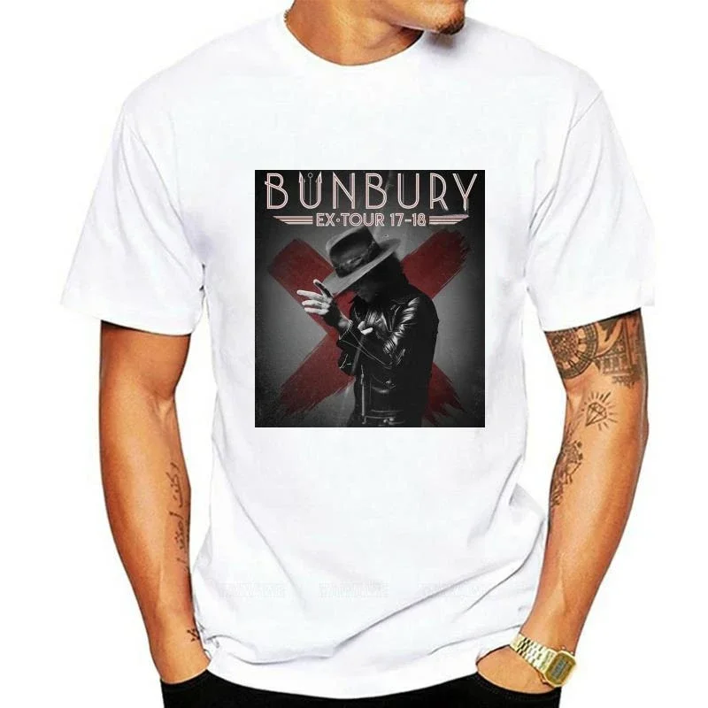 ENRIQUE BUNBURY tour dates BLACK SHIRT Mens t shirts vintage style short sleeve  S TO 5XL AMJ male black tops unisex tee-shirt