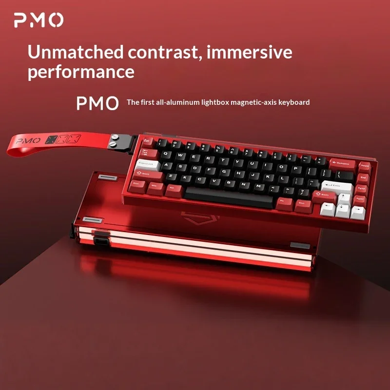 PMO GP68 Aluminum Magnetic Switch Gaming Keyboard 68 Keys Wired Rapid Trigger Hall Effect Keyboard for FPS Games PC