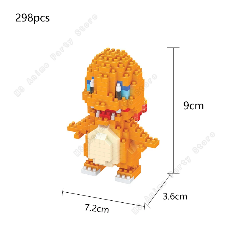 Pokemon Bausteine Set Pikachu Ziegel Block Montage Micro Anime Gengar Charizard Modell Gebäude Spielzeug Geschenk