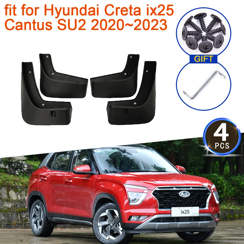 

For Hyundai Creta ix25 Cantus SU2 2020~2023 2021 Mudguards 2022 Fender Mud Flaps New Guard Splash Front Rear Car Accessories