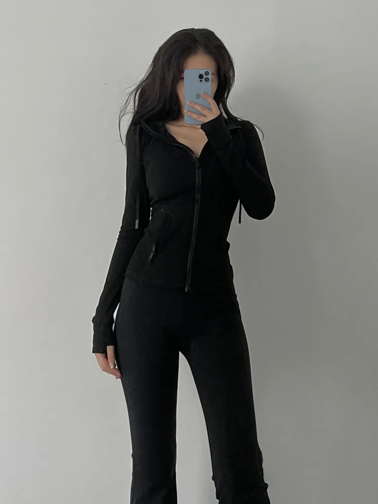 Black Slim WOMENGAGA Hot Sexy Kroean Women Trousers Flare Pants Casual Sweet Women Pants 2022 Summer High Waist Bell Bottoms RX8