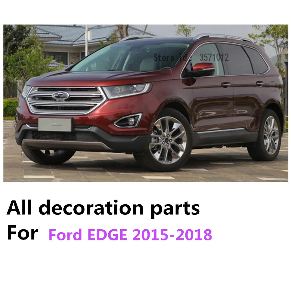 For Ford EDGE 2015 2016 2017 2018 2019 Car Cover Stick Frame Trims ABS Armrest Handrail Tail Rear Door Handle Bowl Lamp Panel