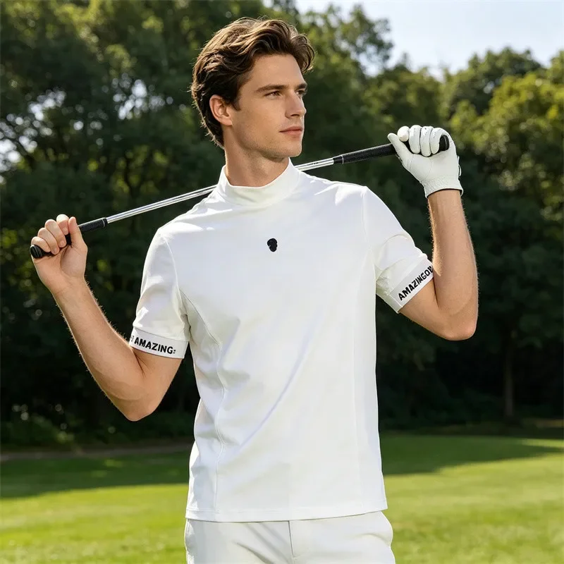 Summer Golf Wear Men 2026 High Quality Golf Short Sleeve Versatile New Tee Outdoor Quick-dry Sports Tennis Top Men Golf Clothing