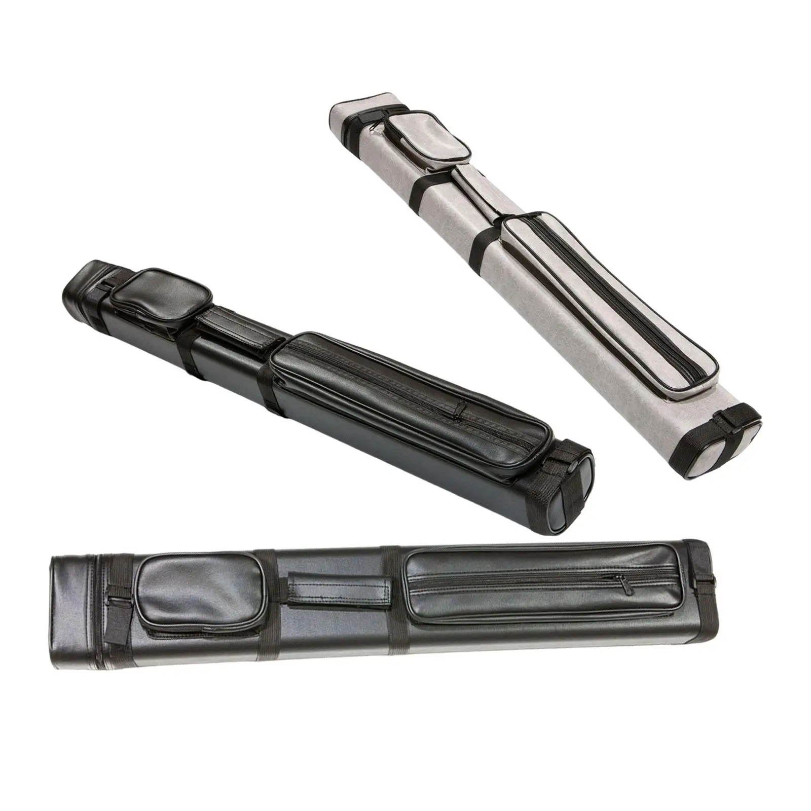 

Чехол для бильярдных киев, сумка для 1/2 кия, мягкая, с множеством карманов, из искусственной кожи (ПУ)