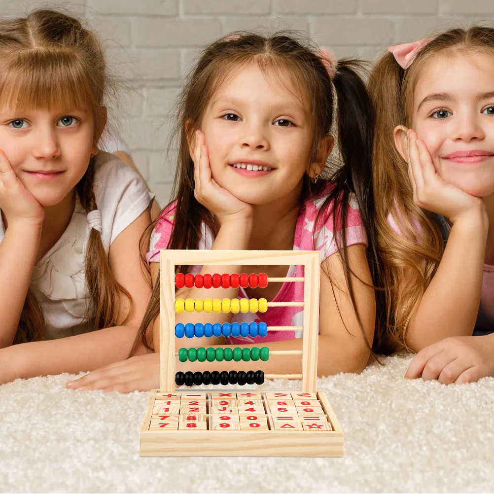 

1 Set Abacus Educational Plaything Kids Math Cognitive Learning Tool Mental Arithmetic Bead Counting Teaching Aid Wooden