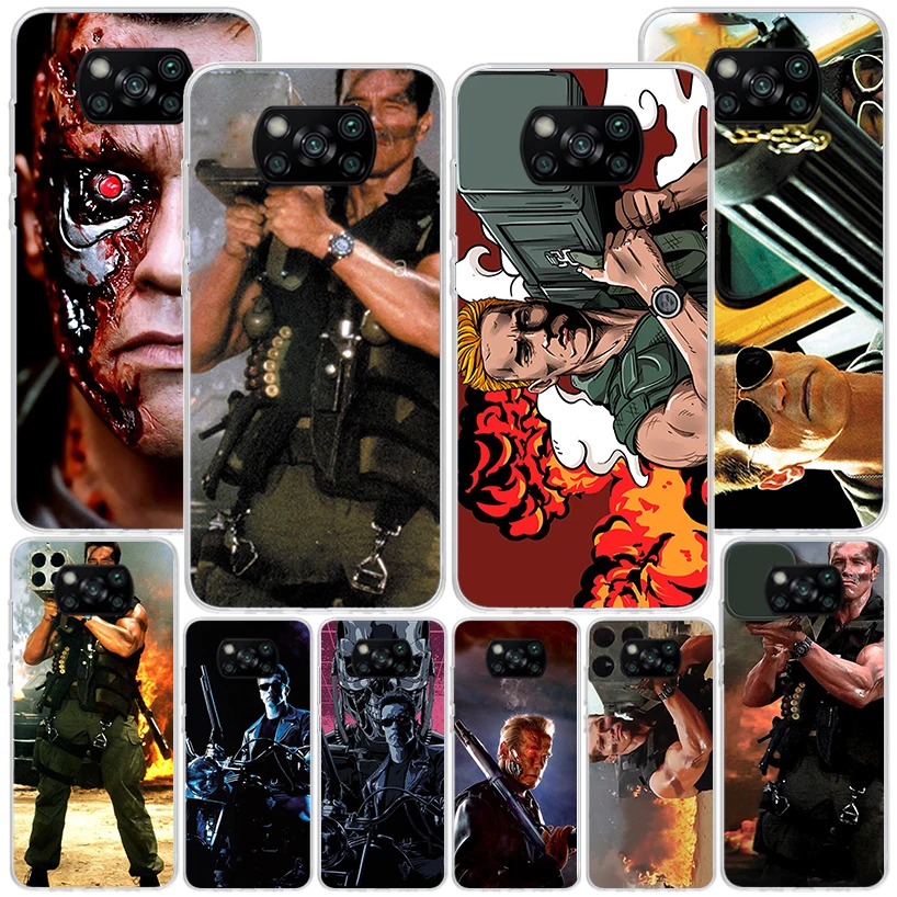 Уникальный чехол для телефона Arnold Schwarzenegger Terminator для Xiaomi Poco X5 X6 X7 Pro X4 GT F7 Ultra M8 M7 Redmi 15C 15 13C 13 12C 12