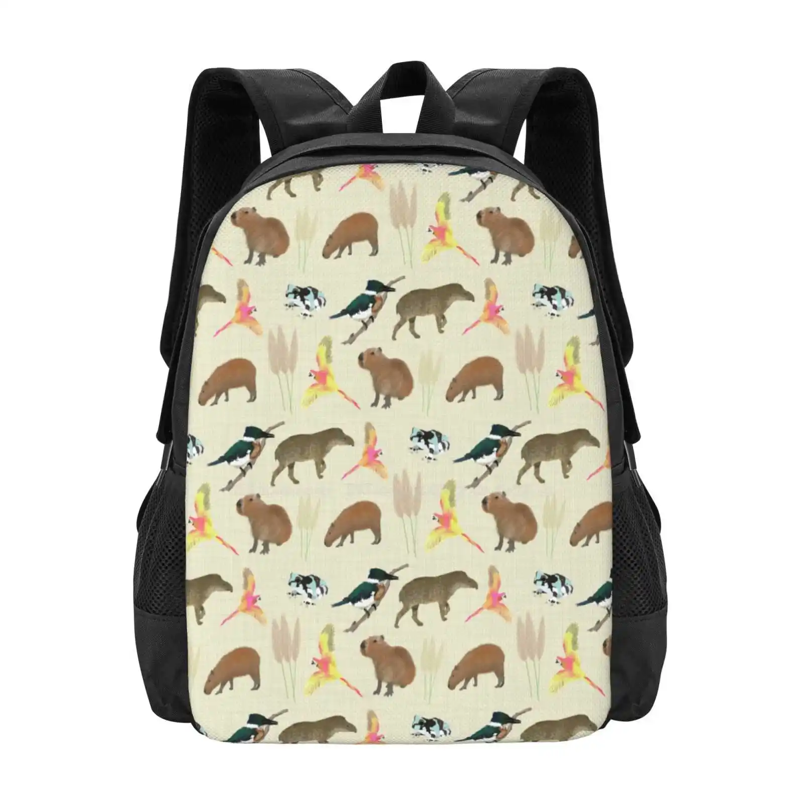 Amazing Animals Of The Hot Sale Backpack Fashion Bags Milk Frog Rainforest Amphibian Tapir Mammals Birds Nature